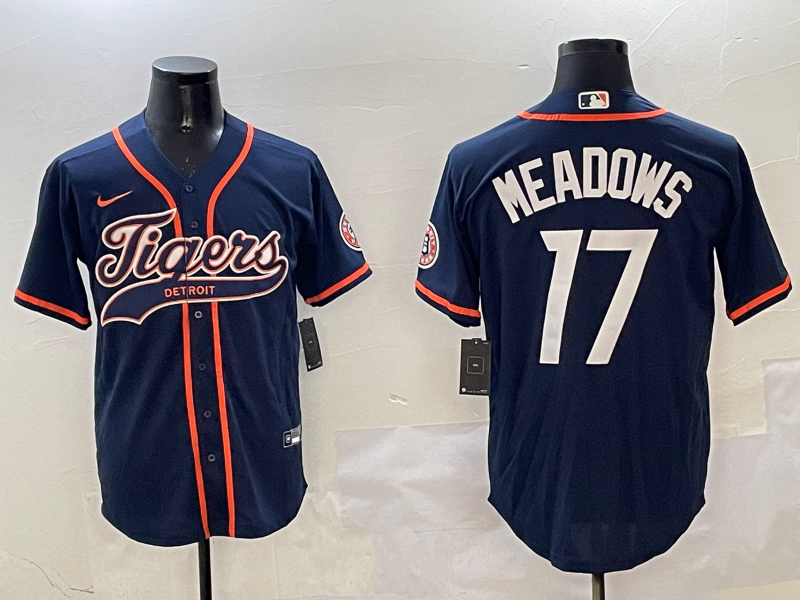 Men's Detroit Tigers Austin Meadows #17 Navy Jersey